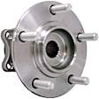 WH590258 Rear, Driver or Passenger Side Wheel Hub, 5 Lugs, With Bearing, Quality-Built Wheel Hub