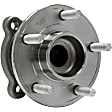 WH590476 Rear, Driver or Passenger Side Wheel Hub, With Bearing, Quality-Built Wheel Hub