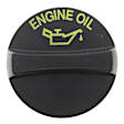MO154 Oil Filler Cap - Black, Plastic and Rubber, Direct Fit, Sold individually