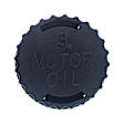 MO163 Oil Filler Cap - Black, Plastic, Direct Fit, Sold individually