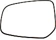 Driver Side Mirror Glass, Non-Heated, No Blind Spot Feature