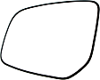 Driver Side Mirror Glass, Non-Heated, No Blind Spot Feature
