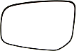 Driver Side Mirror Glass, Non-Heated, No Blind Spot Feature