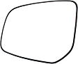 Driver Side Mirror Glass, Heated, No Blind Spot Feature