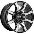 MO80421035512 Aluminum Black Wheel, 20 in. X 10 in., 5 x 5 in. / 5 x 5.5 in. Bolt Pattern