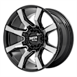 MO80421067518N Aluminum Black Wheel, 20 in. X 10 in., 6 x 5.5 Bolt Pattern