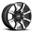 MO80421067518N Aluminum Black Wheel, 20 in. X 10 in., 6 x 5.5 Bolt Pattern