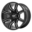 MO80421080918N Aluminum Black Wheel, 20 in. X 10 in., 8 x 6.5 in. Bolt Pattern