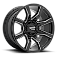MO80421080918N Aluminum Black Wheel, 20 in. X 10 in., 8 x 6.5 in. Bolt Pattern