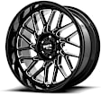 MO80522068318N Aluminum Black Wheel, 22 in. X 10 in., 6 x 5.5 Bolt Pattern