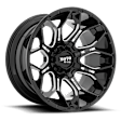 MO80821080318N Aluminum Black Wheel, 20 in. X 10 in., 8 x 6.5 in. Bolt Pattern