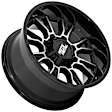 MO810BD20908020 Aluminum Black Wheel, 20 in. X 9 in., 8 x 6.5 in. Bolt Pattern