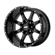 MO970210803A24N Aluminum Black Wheel, 20 in. X 10 in., 8 x 6.5 in. Bolt Pattern