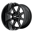 MO970210803B18N Aluminum Black Wheel, 20 in. X 10 in., 8 x 6.5 in. Bolt Pattern