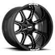 MO970210803B18N Aluminum Black Wheel, 20 in. X 10 in., 8 x 6.5 in. Bolt Pattern