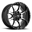 MO97079035312N Aluminum Black Wheel, 17 in. X 9 in., 5 x 5 in. / 5 x 5.5 in. Bolt Pattern