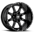 MO970790353A12N Aluminum Black Wheel, 17 in. X 9 in., 5 x 5 in. / 5 x 5.5 in. Bolt Pattern