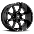 MO970790353A12NUS Aluminum Black Wheel, 17 in. X 9 in., 5 x 5 in. / 5 x 5.5 in. Bolt Pattern