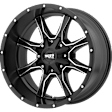 MO97081067924N Aluminum Black Wheel, 18 in. X 10 in., 6 x 5.5 Bolt Pattern