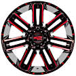 2000 Chevrolet K2500 - Aluminum Black Wheel, 20 in. x 10 in., 8 x 6.5 in. Bolt Pattern