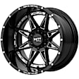 MO99329088300 Aluminum Black Wheel, 20 in. X 9 in., 8 x 7.1 in. Bolt Pattern