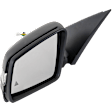 Sedan Driver Side Mirror, Power Adjust, Heated, Manual Folding, Paintable, In-housing Signal Light, With Memory, No Puddle Light, No Auto-Dim, With Blind Spot Detection in Glass