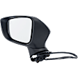 2017-2018 Mazda 3 - Driver Side Mirror, Power Adjust, Heated, Manual Folding, Paintable, In-housing Signal Light, Without Memory Recall, No Puddle Light, No Auto-Dimming, With Blind Spot Detection in Glass