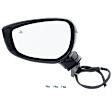Driver Side Mirror, Power Adjust, Non-Heated, Manual Folding, Paintable, In-housing Signal Light, No Memory, No Puddle Light, No Auto-Dim, With Blind Spot Detection in Glass
