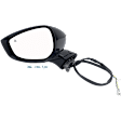 2020 Mazda 3 Select - Driver Side Mirror, Hatchback, Power Adjust, Non-Heated, Paintable, Manual Folding, In-housing Signal Light, With Blind Spot Detection in Glass, With Memory, No Puddle Light, No Auto-Dimming