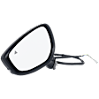 2020 Mazda 3 Select - Driver Side Mirror, Hatchback, Power Adjust, Non-Heated, Paintable, Manual Folding, In-housing Signal Light, With Blind Spot Detection in Glass, With Memory, No Puddle Light, No Auto-Dimming