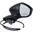 Passenger Side Mirror, Power Adjust, Non-Heated, Manual Folding, Paintable, In-housing Signal Light, No Memory, No Puddle Light, No Auto-Dim, With Blind Spot Detection in Glass