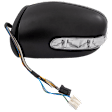 Driver Side Mirror, Power Adjust, Manual Folding, Heated, Paintable, In-housing Signal Light, No Memory, With Puddle Light, No Auto-Dimming, No Blind Spot Feature