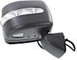 Passenger Side Mirror, Power Adjust, Manual Folding, Heated, Paintable, In-housing Signal Light, With memory, With Puddle Light, No Auto-Dimming, No Blind Spot Feature, Base Model