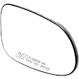 Passenger Side Mirror Glass, Heated, No Blind Spot Feature