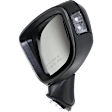 Passenger Side Mirror, Power Adjust, Manual Folding, Heated, Paintable, In-housing Signal Light, No Memory, No Puddle Light, No Auto-Dimming, No Blind Spot Feature