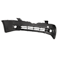 Front Primed Bumper Cover, Sedan, With Fog Light Holes, Without Parking Aid Sensor Holes