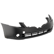 Front Primed Bumper Cover, Sedan, With Fog Light Holes, Without Parking Aid Sensor Holes