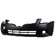 Front Primed Bumper Cover, Sedan, With Fog Light Holes, Without Parking Aid Sensor Holes, CAPA Certified