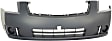 Front Primed Bumper Cover, 2.0L Engine, Without Fog Light Holes