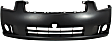Front Primed Bumper Cover, 2.0L Engine, With Fog Light Holes
