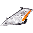 Driver Side Headlight, with Bulb, Halogen, Clear Lens, Chrome Interior, 6 Cyl., 3.5L Engine