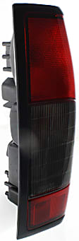 Passenger Side Tail Light, with Bulb, Halogen, Red and Smoked Lens