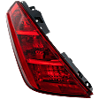 Driver Side Tail Light, with Bulb, Halogen, Red Lens, 6 Cyl., 3.5L Engine