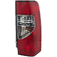 Passenger Side Tail Light, with Bulb, Halogen, Clear and Red Lens
