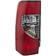 Driver Side Tail Light, with Bulb, Halogen, Clear and Red Lens