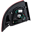 Passenger Side Tail Light, with Bulb, Halogen, Red Lens, Base/S Models