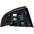 Passenger Side Tail Light, with Bulb, Halogen, Red Lens, Base/S Models