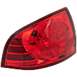Driver Side Tail Light, with Bulb, Halogen, Red Lens, Base/S Models