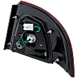 Driver Side Tail Light, with Bulb, Halogen, Red Lens, Base/S Models