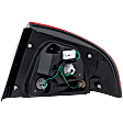 Driver Side Tail Light, with Bulb, Halogen, Red Lens, Base/S Models